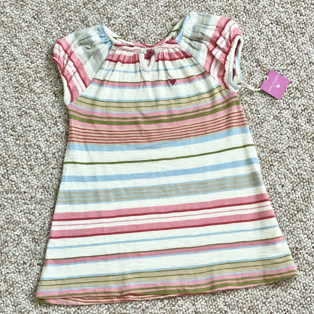Pink Chicken little girls cotton dress